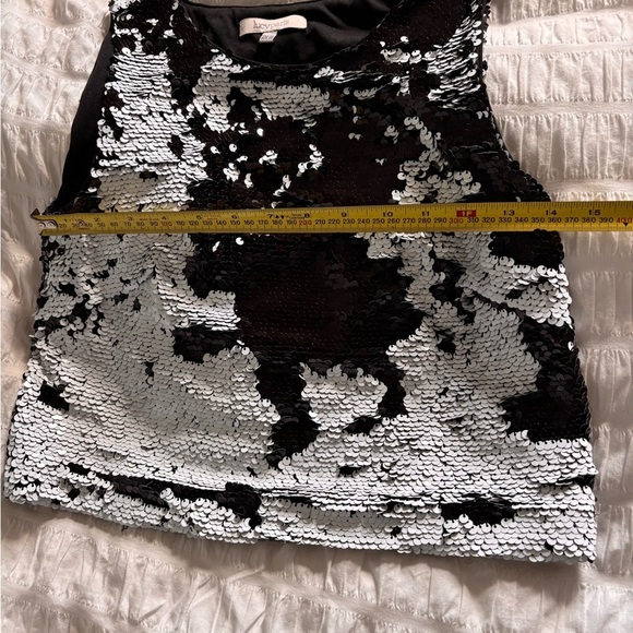 Lucy Paris Black and White Sequin Tank Top - Picture 7 of 11